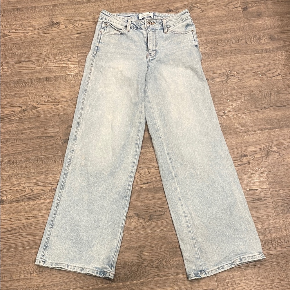 Re Generation by Celebrity Pink Light Wash High Rise, Wide Leg, Baggy Jeans
